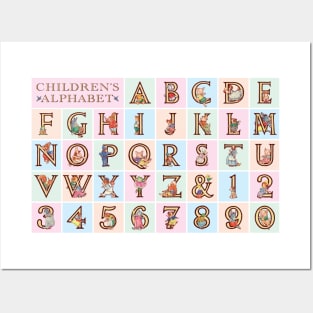 Children's Alphabet and Numbers Posters and Art